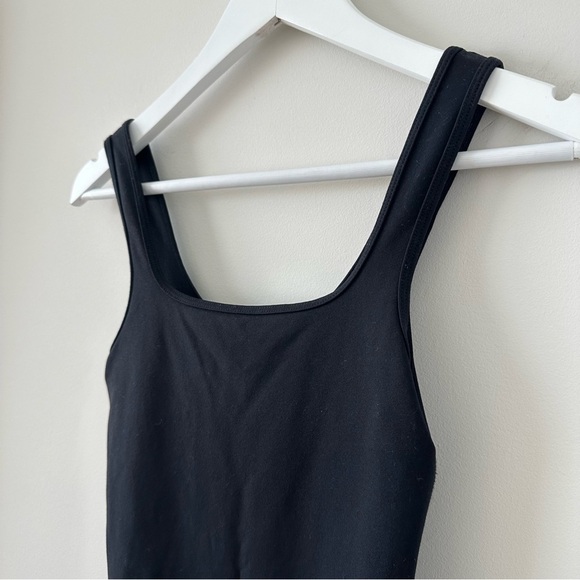 Abercrombie Soft AF Squareneck Bodysuit Black XS Tank Top Thong Slimming x small - Picture 3 of 8